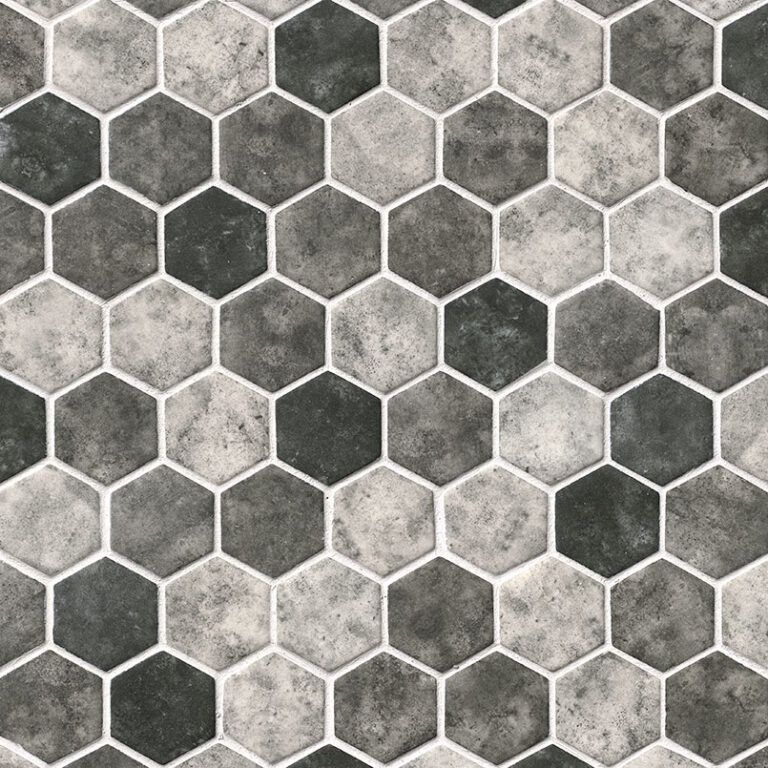Urban Tapestry Hexagon Mosaic glass backsplash tile
