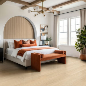 UrbanSlat ® Flute Oak styled in a finished room
