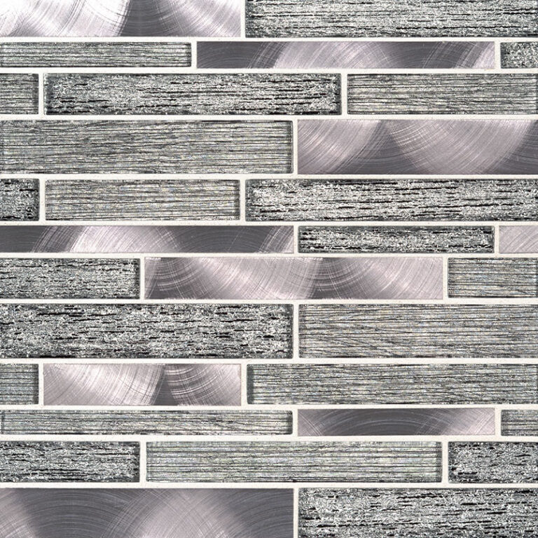 Volcanic Luxe Interlocking 8mm mixed materials backsplash tile