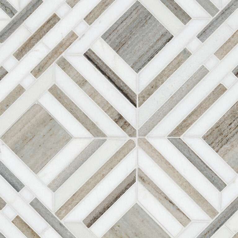 Wellington Pattern Polished glass backsplash tile