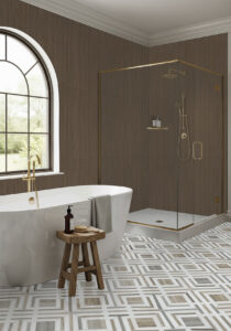 Wellington Pattern Polished styled in a finished room