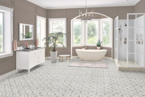 Wellington Pattern Polished styled in a finished room