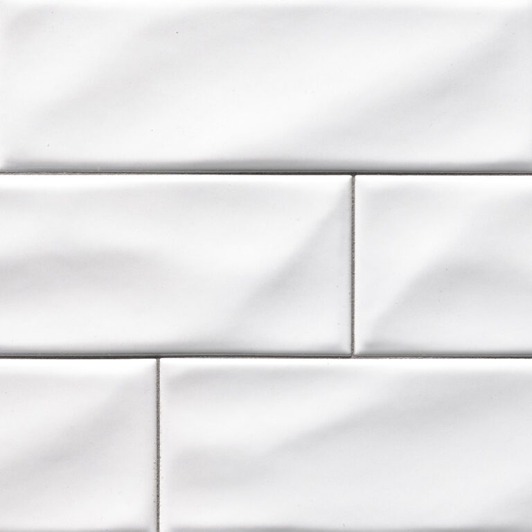 Whisper White Subway ceramic backsplash tile