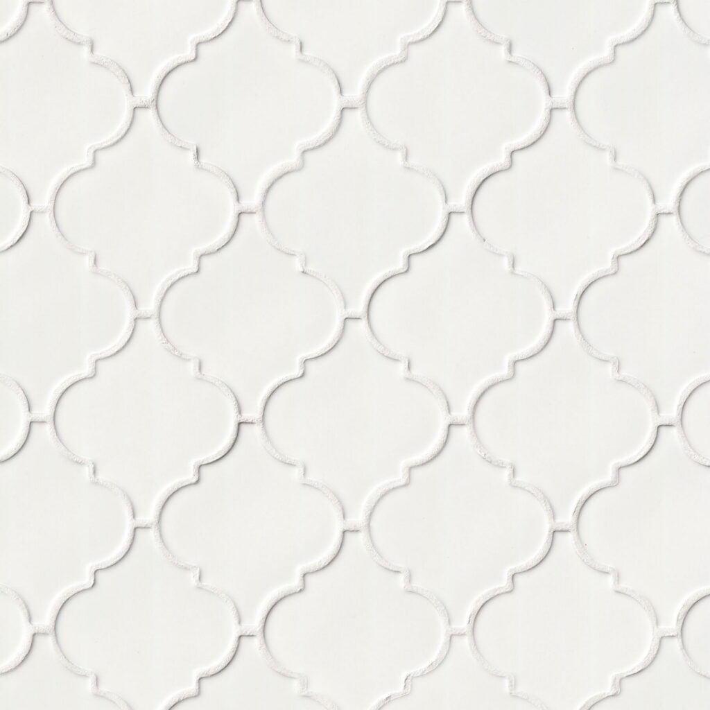 Whisper White Arabesque Tile ® backsplash tile