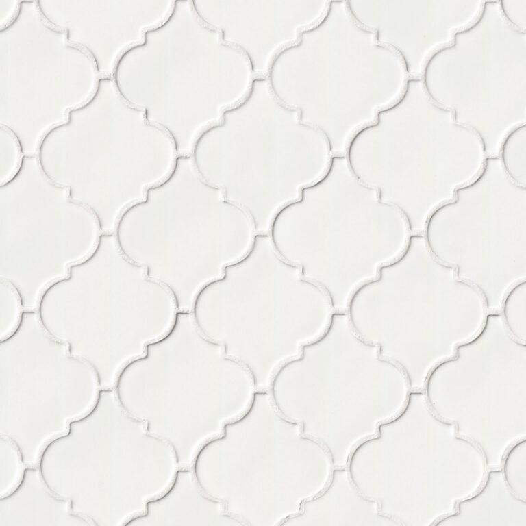 Whisper White Arabesque Tile ® ceramic backsplash tile