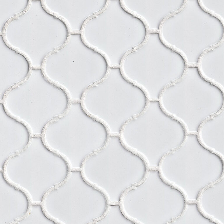 White Glossy Arabesque porcelain backsplash tile