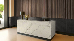 Zest Midnight Tile 4×4 styled in a finished room